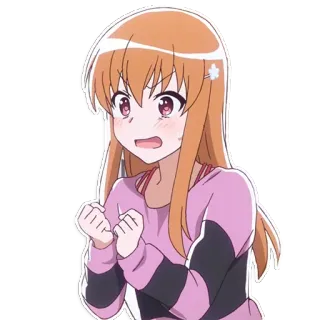 😏 Animé, Dessin animé, Fille, Mignon, Personnage, Manga telegram sticker