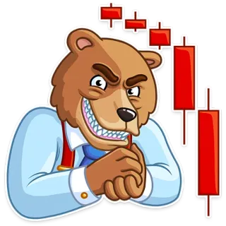 😈 медведь, акции, финансы, инвестиции, трейдинг, рынок, крипто, бизнес telegram sticker