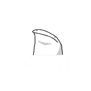 🙁 meme, divertente, personaggio, florkofcows, bianco, semplice telegram sticker