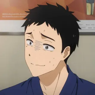 😰 Anime, Mann, Schweiß, Nervös, Cartoon telegram sticker