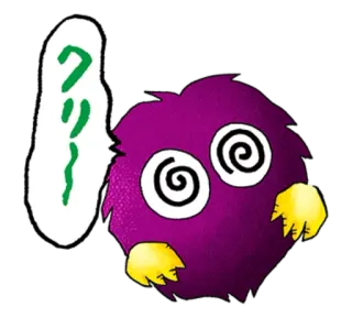 😵 クリー fioletowy potwór, kreskówka, kawaii telegram sticker