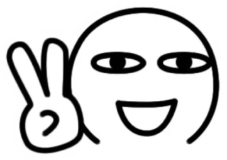 ✌️ Simbolo di pace, Emoji, Disegno, Pace, Gesto, Segno della mano telegram sticker