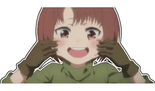 😀 anime, girl, cute, smiling, happy, anime girl whatsapp sticker