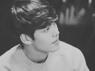 ➿ man, portret, model, Koreaans, acteur, monochroom whatsapp sticker