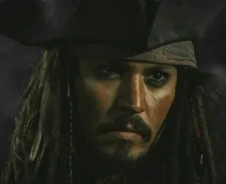 😠 Jack Sparrow Pirates of the Caribbean pirata, capitano, film, Johnny Depp, avventura telegram sticker