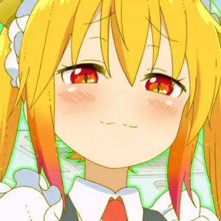 💈 Tohru Miss Kobayashi's Dragon Maid Anime, Dragón, Maid, Cute, Tohru, Kawaii telegram sticker