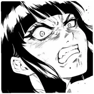 🤬 zangado, anime, rosto, mangá, expressão telegram sticker