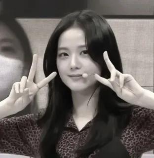 👻 Jisoo Jisoo, Blackpink, K-pop, Singer, Peace sign, Idol telegram sticker