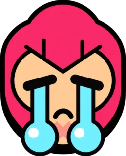 😔 triste, chorando, emocional, chateado, emoji, desenho animado telegram sticker