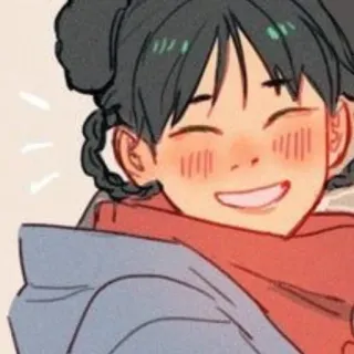 😁 Desenho animado, Anime, Fofo, Sorrindo, Garota telegram sticker
