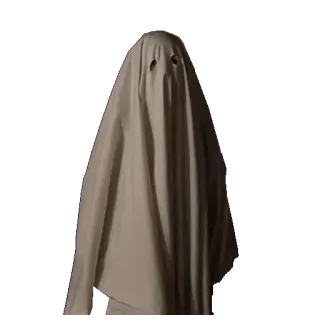 👻 ghost, spooky, halloween, sheet, scary, figure, costume, spirit telegram sticker