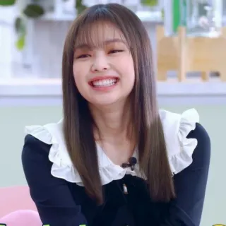 🌷 Jennie Kim Person, Kpop, Sängerin, Frau, lächelnd, Porträt, Jennie whatsapp sticker