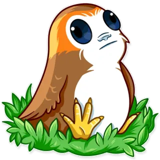 😶 Porg Star Wars porg, star wars, bird, cute, animal telegram sticker