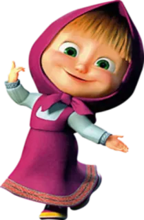 🙃 Masha Masha and the Bear Masha, Kartun, Karakter, Gadis, Animasi, Masha dan Beruang telegram sticker