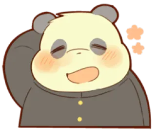 ☺️ แพนด้า, การ์ตูน, ง่วง, น่ารัก, คาวาอิ, สัตว์, สติกเกอร์ telegram sticker