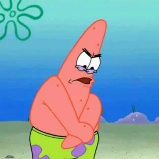 😓 Patrick Star Spongebob Squarepants แพทริก สตาร์, สพันจ์บ็อบ, การ์ตูน, นิคเคิลโอเดียน, ตัวละคร telegram sticker