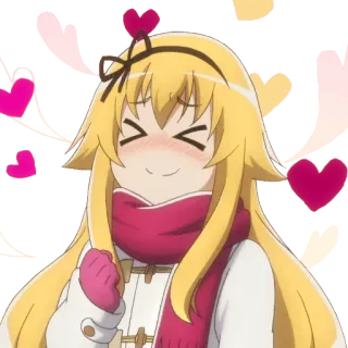 😍 anime, sticker, girl, hearts, cute, cartoon telegram sticker