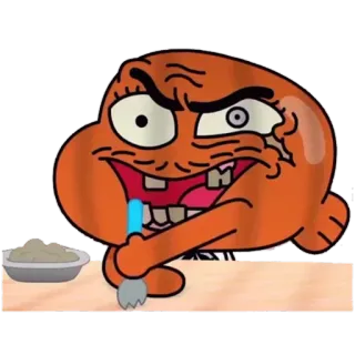 🤪 Darwin Watterson The Amazing World of Gumball Dibujos animados, Pez, Antropomórfico, Naranja, Divertido whatsapp sticker
