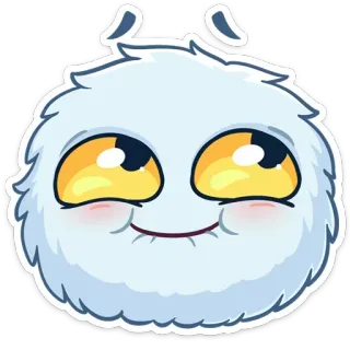 😊 可爱, 毛茸茸, 怪物, 卡通, 插画 telegram sticker