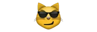 😼 gato, emoji, gafas de sol, guay telegram sticker