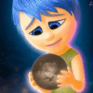 🤖 Joy Inside Out Gioia, Inside Out, Pixar, Cartone animato, Emozione, Disney telegram sticker
