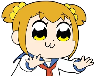✋️ anime, cute, manga, girl, happy telegram sticker
