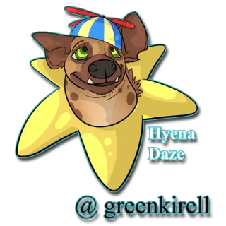 💬 Hyena Daze
@greenkirell hyena, binatang, kartun, bintang, karakter telegram sticker