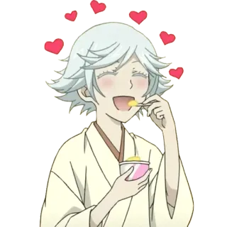 😋 Tomoe Kamisama Kiss Anime, Volpe, Cuore, Carino, Felice, Dolce telegram sticker