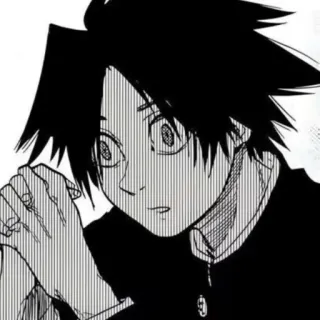 🗯 Anime, Manga, schwarze Haare, Cartoon, Junge, Porträt whatsapp sticker