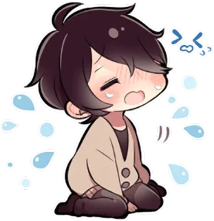 😭 Anime, Triste, Chorando, Emocional, Personagem, Desenho animado, Kawaii, Mangá telegram sticker
