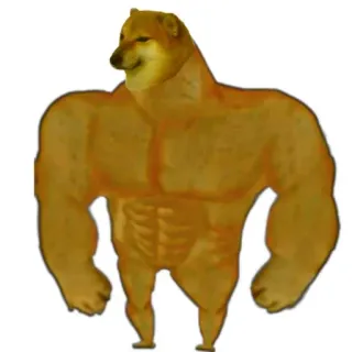 🐕 Cheems dog, meme, buff, animal, humor, cheems, strong telegram sticker