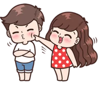 👈 Dessin animé, Couple, Amour, Mignon, Relation, Affection telegram sticker