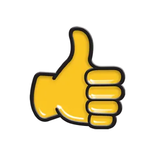 👍 Палец вверх, Лайк, Одобрение, Согласие, Позитив, Жест рукой whatsapp sticker