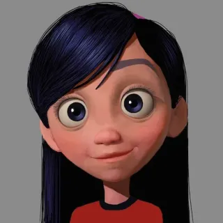 🙂 Violet Parr The Incredibles super-héros, fille, Disney, dessin animé, Pixar telegram sticker