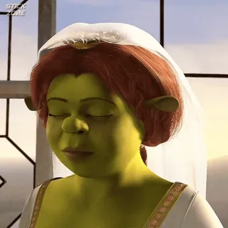 🫑 Princess Fiona Shrek ogre, mariée, dessin animé, mariage, princesse, animé telegram sticker