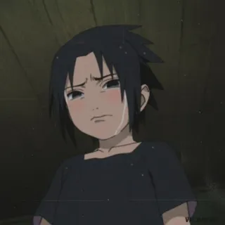 🀄️ Sasuke Uchiha Naruto аниме, плачет, грустный, Учиха, Саске telegram sticker