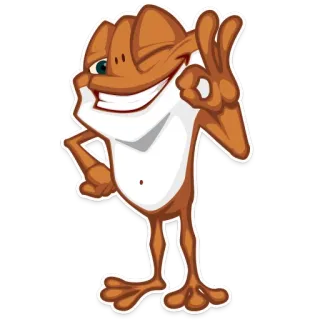 👌 개구리, 만화, OK 제스처, 동물, 윙크, 웃긴 telegram sticker