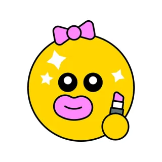 💔 表情符号, 卡通, 嘴唇, 口红, 化妆, 美容 telegram sticker
