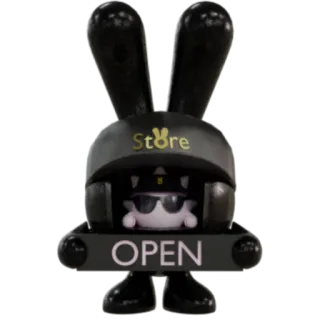 🛍️ Store
OPEN กระต่าย, ร้านค้า, เปิด, ของเล่น, สีดำ, คาวาอิ, ตัวละคร telegram sticker