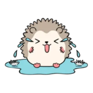 🤣 erizo, llorando, riendo, lágrimas, lindo, animal telegram sticker