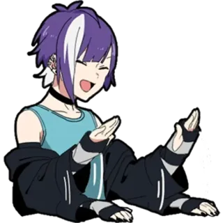 🤣 anime, sticker, cartoon, cute, smiling telegram sticker