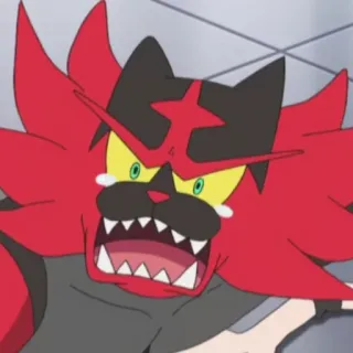 😰 Incineroar Pokemon pokemon, incineroar, fire type, video game, cartoon, anime telegram sticker
