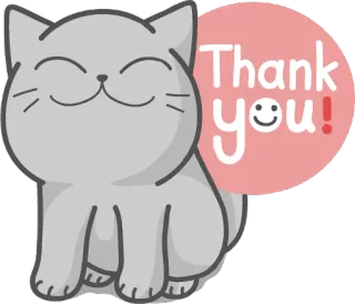 🙏 Thank you! Katze, Danke, Süß, Tier, Gruß, Dankbarkeit, Freundlich telegram sticker
