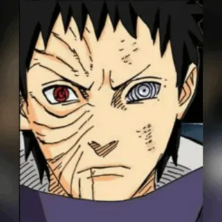⚫️ Obito Uchiha Naruto Anime, Manga, Sharingan, Rinnegan, Guerra, Ninja telegram sticker