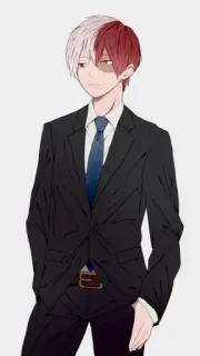 😎 Todoroki Shoto My Hero Academia Аниме, Манга, Тодороки, Моя геройская академия, Шото, Персонаж, Костюм, Герой telegram sticker