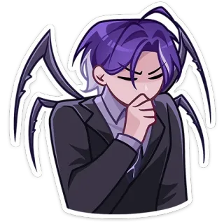 🫢 Аниме, Паук, Демон, Персонаж, Искусство, Наклейка telegram sticker