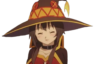 😊 Megumin Konosuba Animé, Manga, Mignon, Fille, Magicien, Magie whatsapp sticker