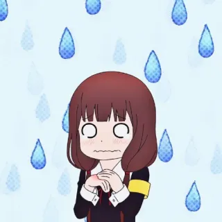 🎭 Miko Iino Kaguya-sama: Love Is War Anime, Manga, Cartoni animati, Carino, Triste, Kawaii, Pioggia telegram sticker