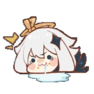 😞 Paimon Genshin Impact anime, imut, Paimon, Genshin Impact, menangis telegram sticker