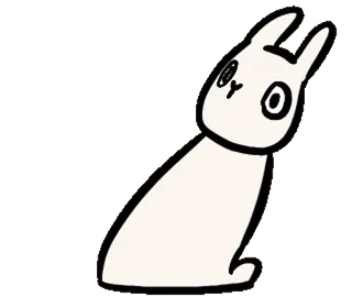 🐰 królik, zajączek, słodki, kreskówka, zwierzę telegram sticker